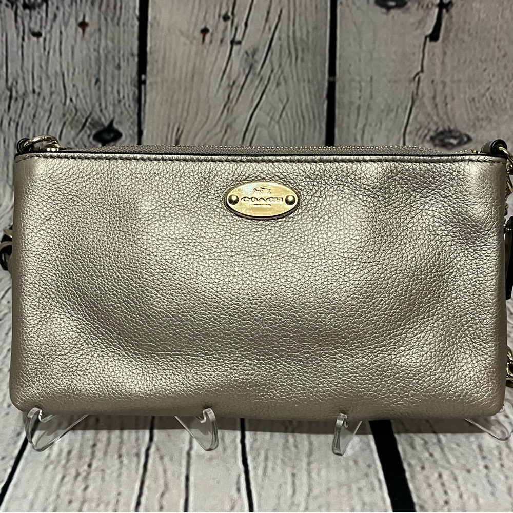 ✅SOLD✅ Vintage Y2K Coach Lyla Double Gusset Leather Crossbody Bag - Picture 17 of 17